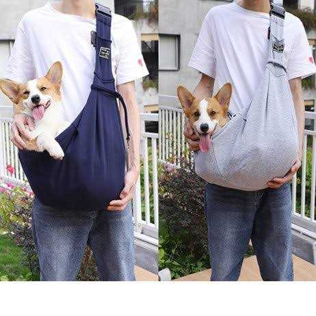 Dog and Cat Sling Carrier Hands Free Reversible Pet Papoose Bag Soft Pouch G5309