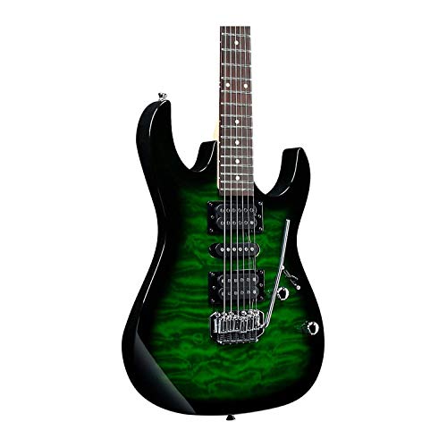 Transparent Green Burst 6 String Solid-Body Electric Guitar P3699