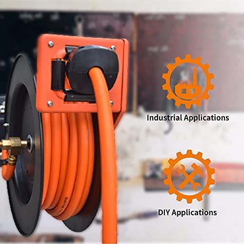 3/8" x 50 ft Retractable Air Hose Reel, 300 PSI Z88340