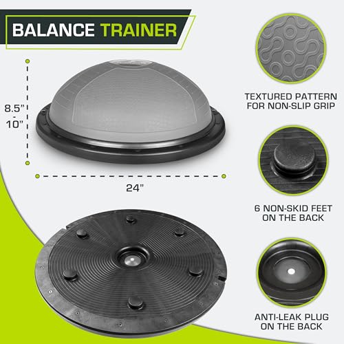 Half Ball Balance Trainer with Resistance Bands and Pump J96268