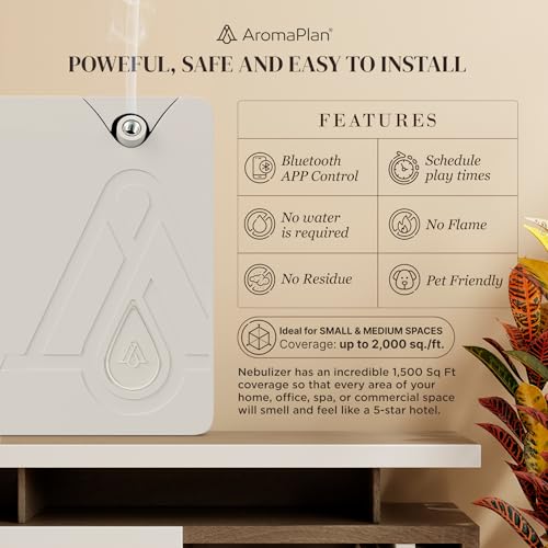 White Bluetooth Smart Scent Air Machine with 3 Fragrances N998687