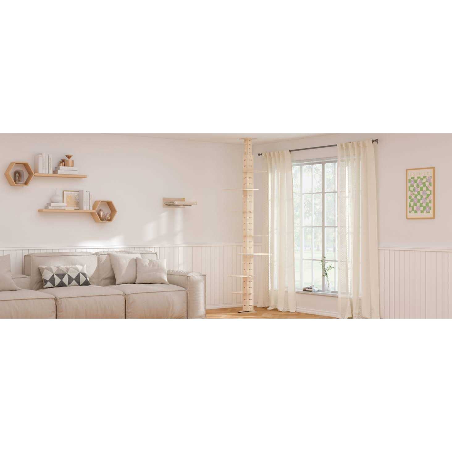 114 in. H Floor-to-Ceiling Cat Tree J673