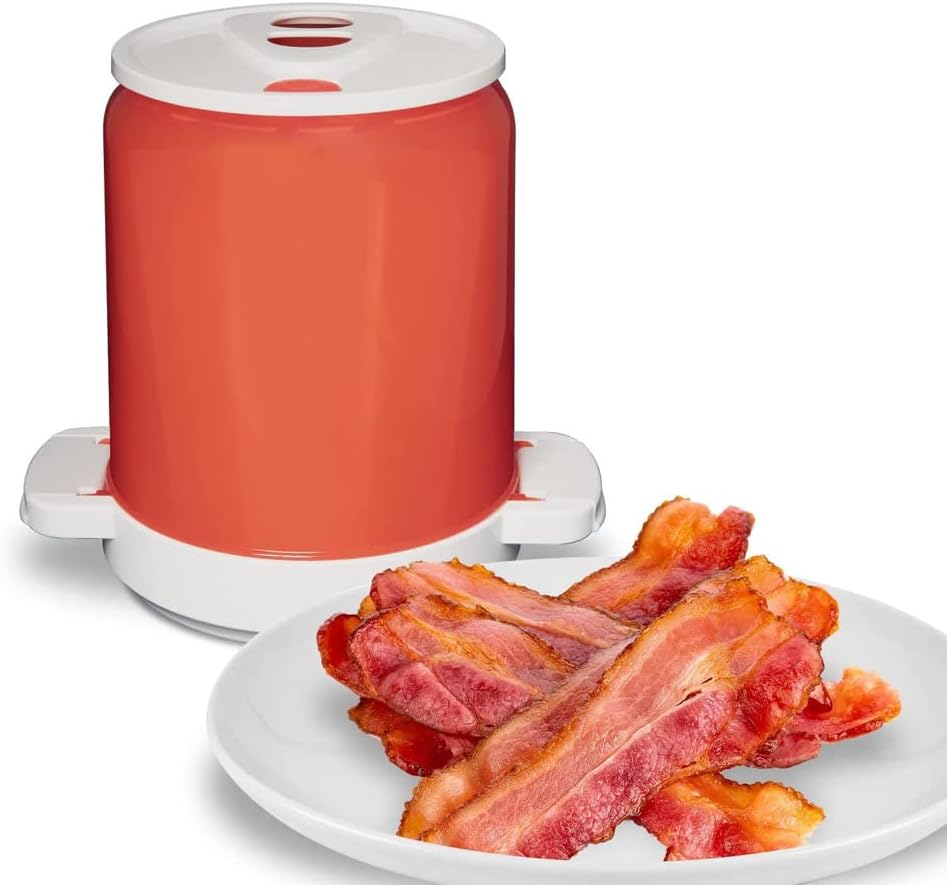 Microwave Bacon Cooker with Lid, Holds 12 Strips K76566