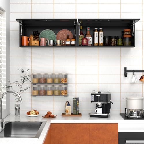 Metal Wall Garage Storage Cabinet, 20" H Wall Cabinets with Doors and Shelves, Locking Garage Cabinets Wall Mounted N9207