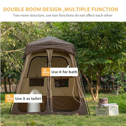 Oversized Portable Outdoor Shower Tent with Floor O453
