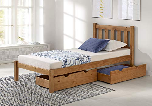 Set of 2 Wooden Underbed Storage Drawers on Wheels Z408