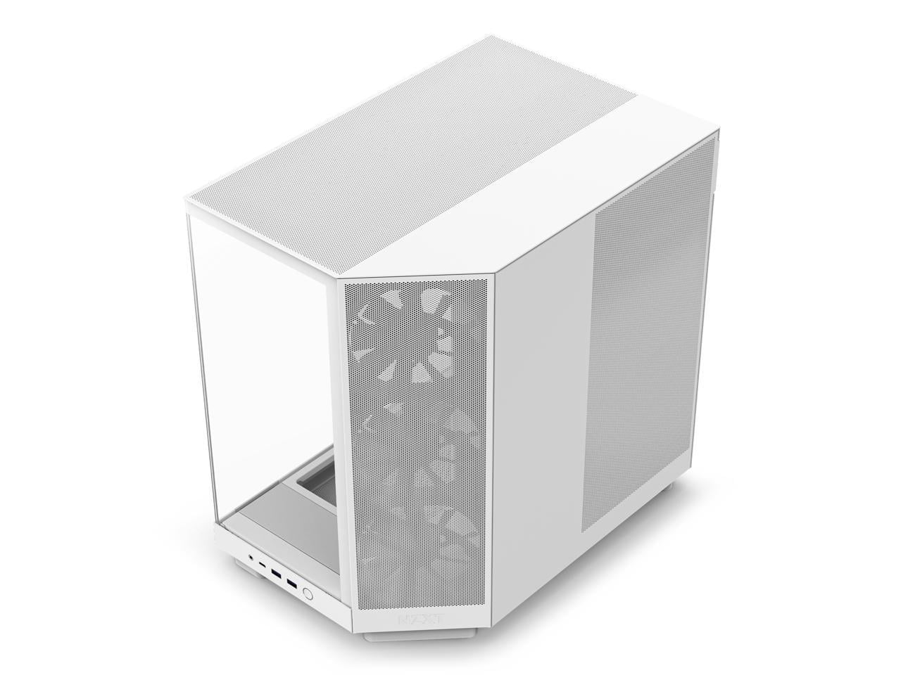 White Compact Dual-Chamber Mid-Tower Airflow Case S854776
