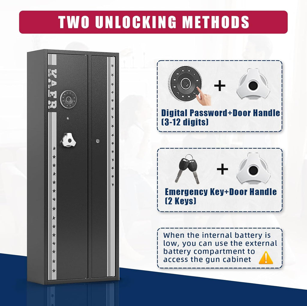 4-5 Gun Safe with Removable Shelf and Gun Rack L72345