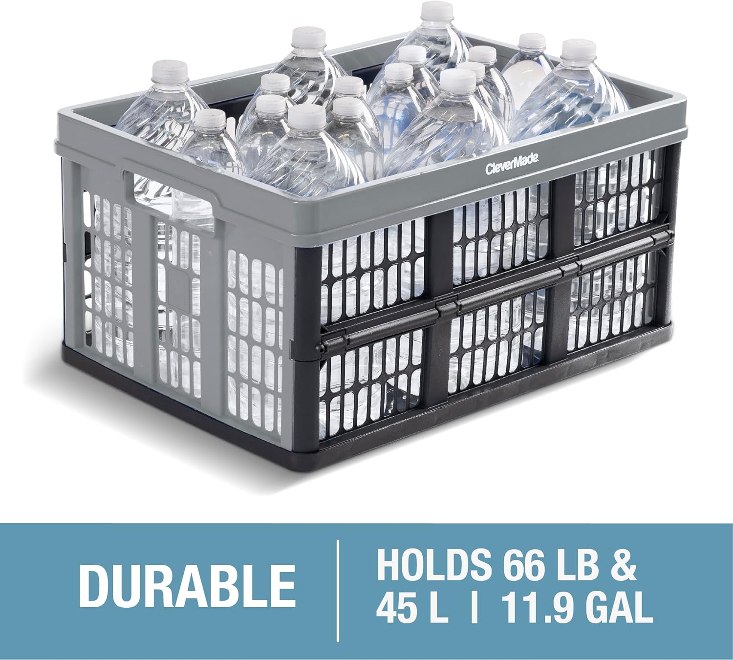 3PK 45L Collapsible Plastic Storage Bins T290544