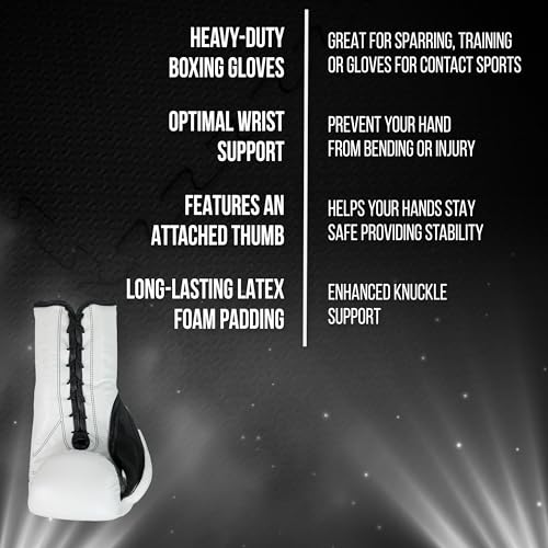 Traditional Professional Boxing Gloves with Laces J760