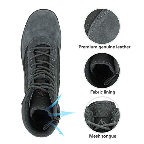 Military Tactical Work Boots Leather Combat Boots 6-8 Inches X4263