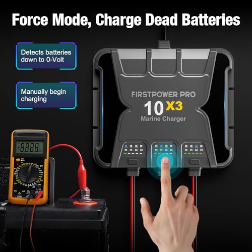30A 12V Waterproof Onboard Battery Charger for SLA/AGM, Lithium, Calcium & Deep-Cycle Battery L644278