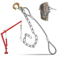 Silver 42.13 Inches Long Heavy Duty Fence Post Puller Tool with Chain and Slip Hook X844773
