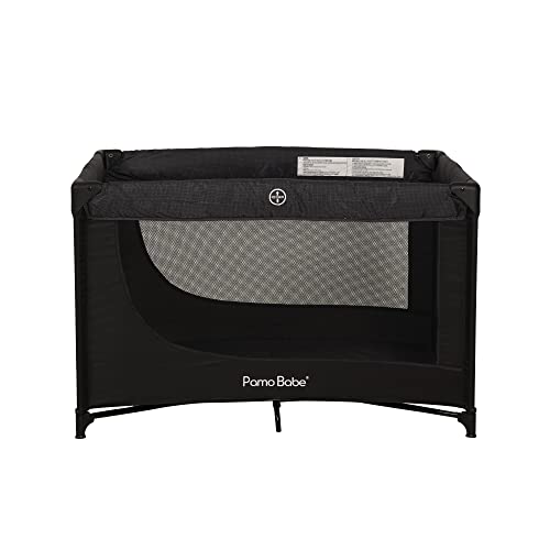 Portable Crib Baby Playpen with Mattress and Carry Bag (Grey) H942769