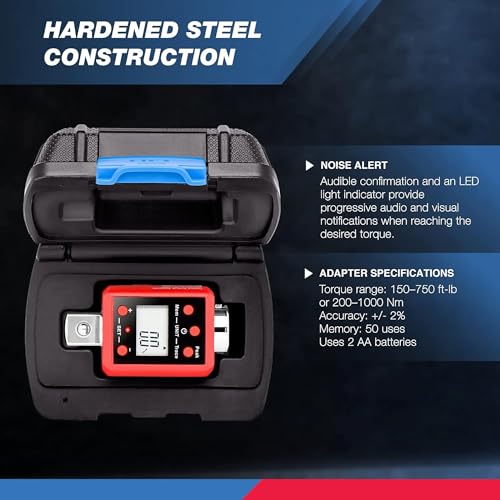 3/4-Inch Digital Torque Adapter, 150-750 ft-lb W2234