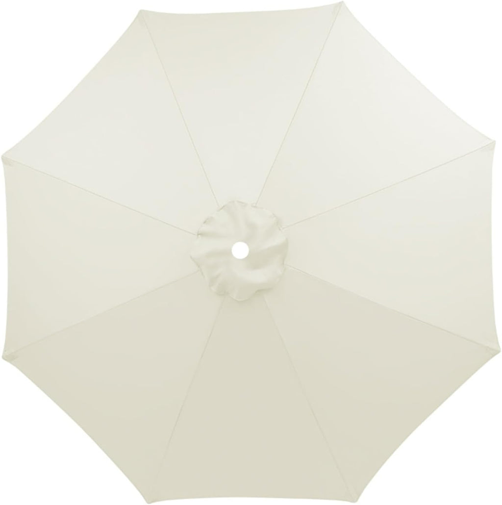 9.8ft Patio Umbrella Replacement Top Cover with 8 Ribs (White) Y4640