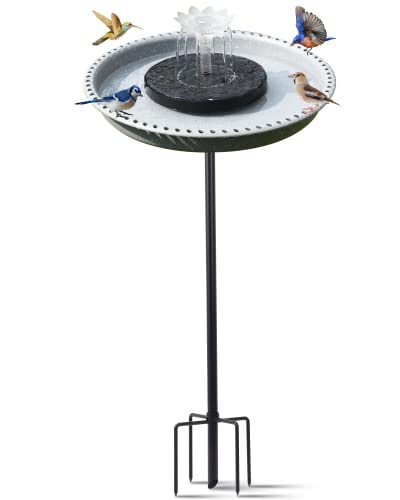 Solar Powered Bird Bath with Fountains Z35666
