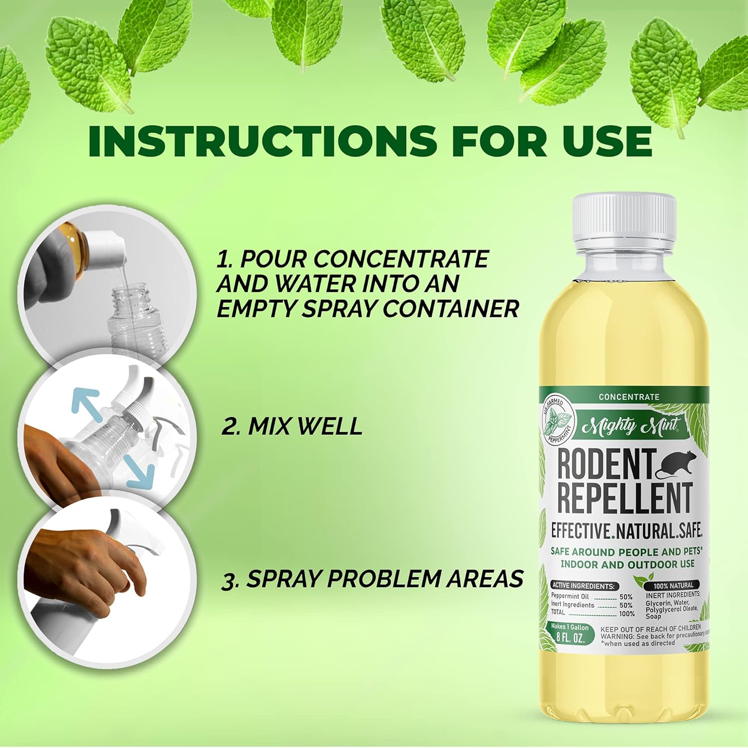 Peppermint Oil Rodent Repellent Spray Concentrate A568132