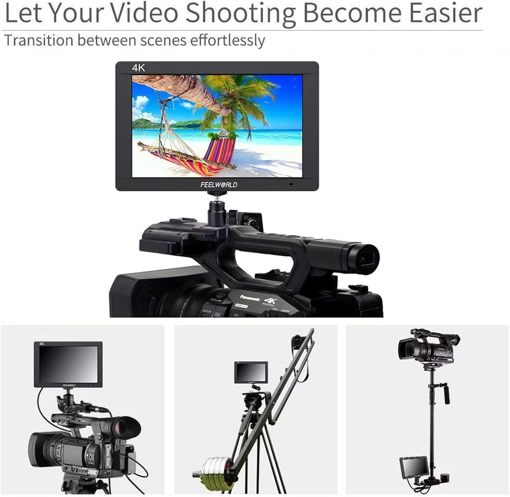 7 4K HDMI On Camera Field Monitor IPS Full HD 1920x1200 with Peaking Assist J180489