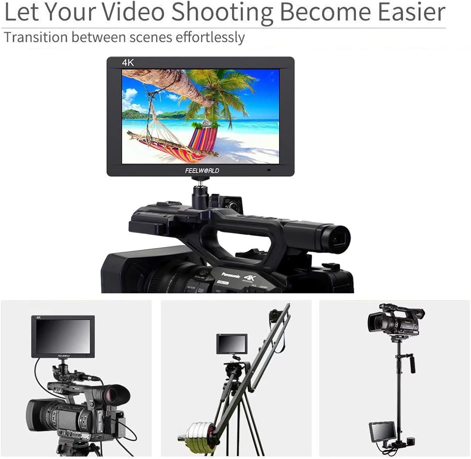7 4K HDMI On Camera Field Monitor IPS Full HD 1920x1200 with Peaking Assist J180489
