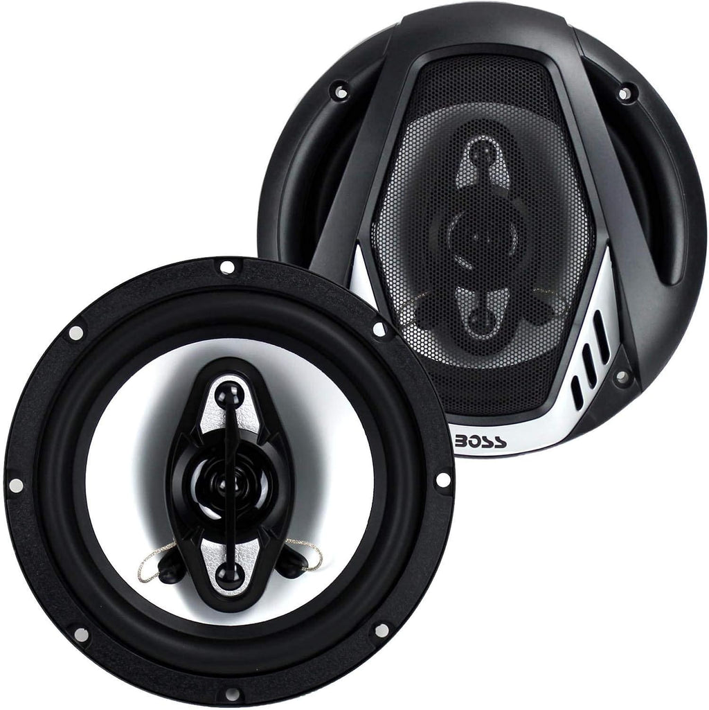 6.5" 4-Way Car Audio Coaxial Speakers, Black (6 Speakers) S6515