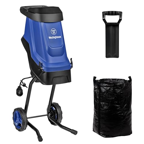 1.7-Inch 15 Amp Corded Electric Mulcher Chipper Shredder with 12 Gallon Collection Bag V387115