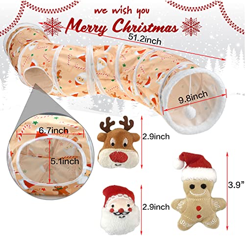 4Pcs Christmas Cat Toys Set with Ball, Catnip B675988