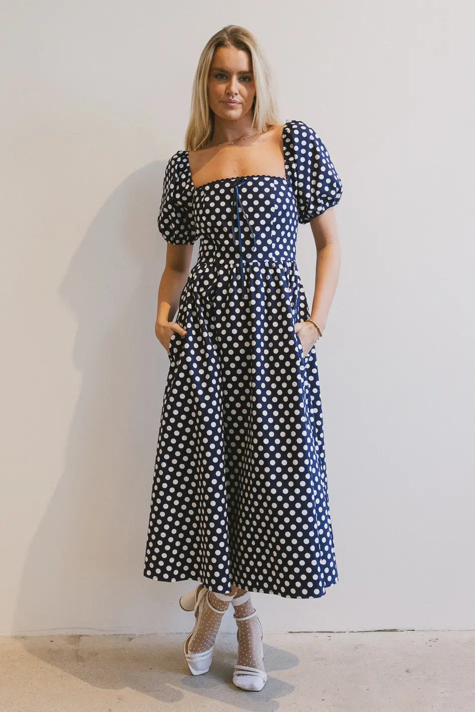 Polka Dot Midi Dress O516246