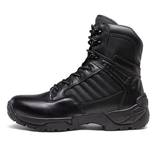 Military Tactical Work Boots Leather Combat Boots 6-8 Inches X4263