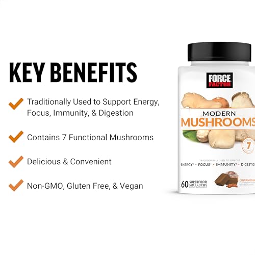 Mushroom Supplement with Lions Mane, Turkey Tail, & Cordyceps, 90 Vegetable Capsules W313371