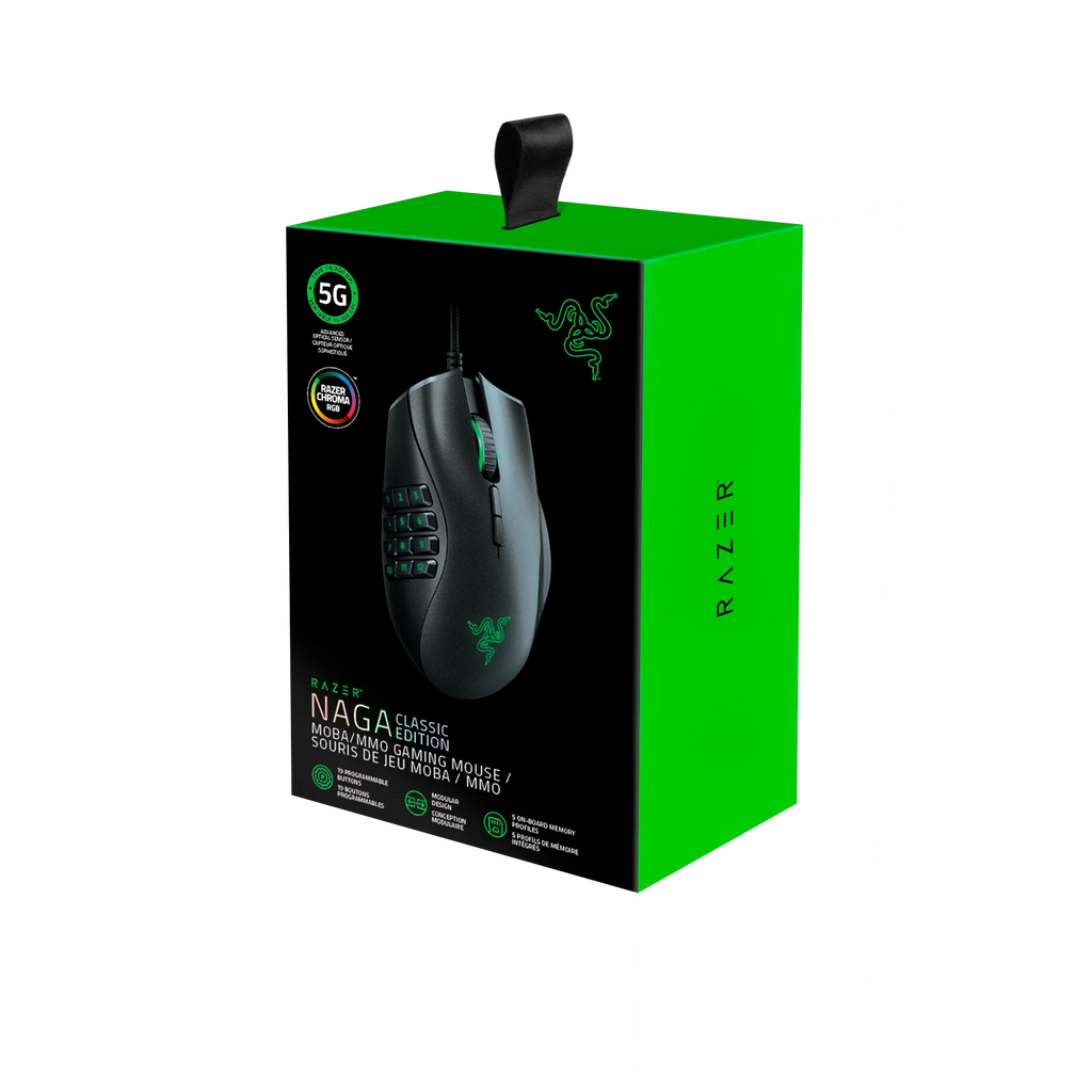 Black Wired Optical MMO Gaming Mouse with 12-Buttons N253511
