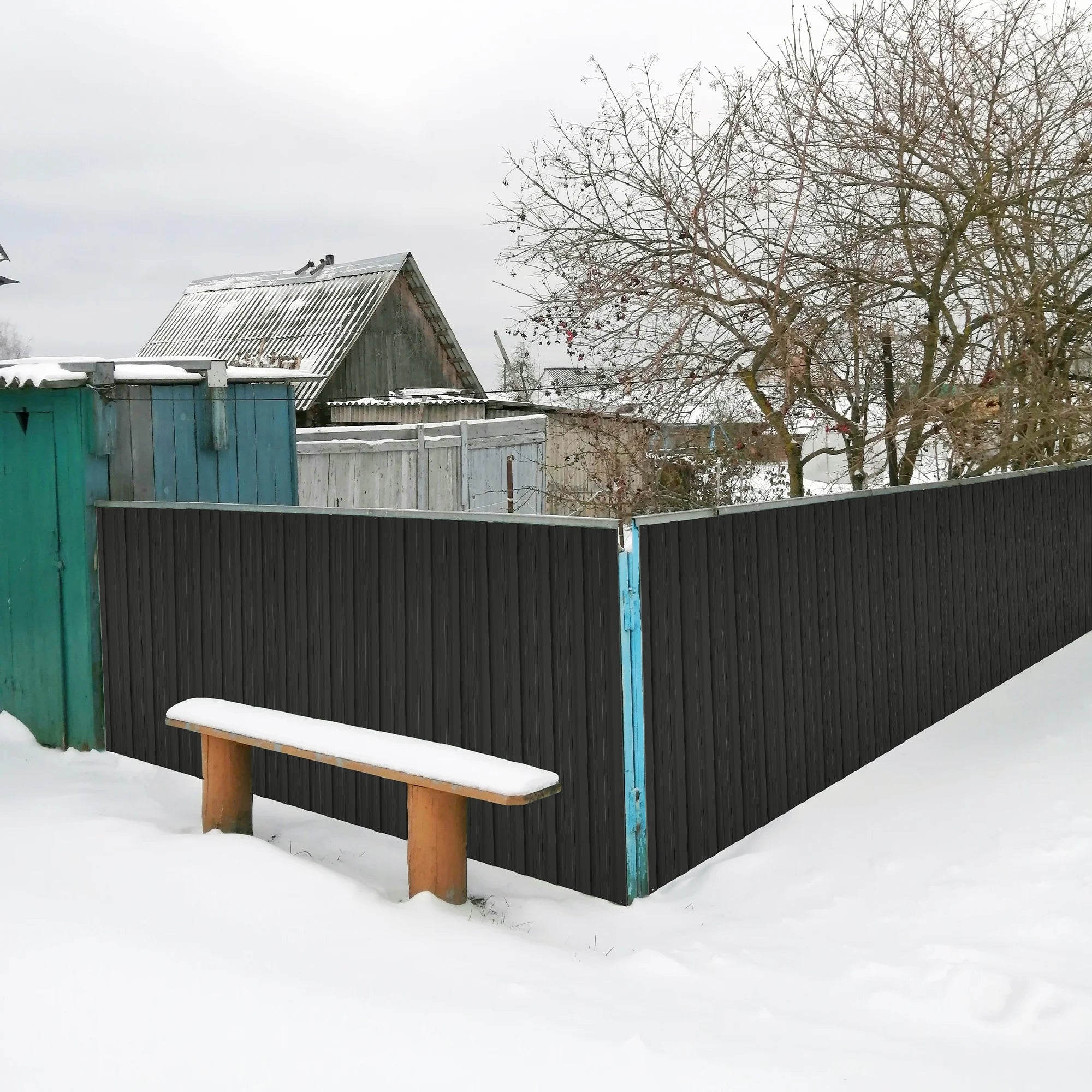 20 Pcs Galvanized Metal Roof Panels Black N132