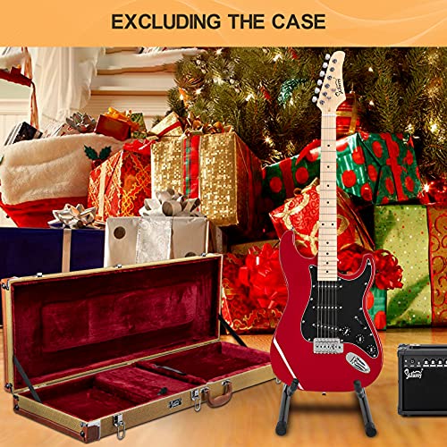Full Size Electric Guitar with 20W Amp and Accessories Pack Guitar Bag (Green) I953