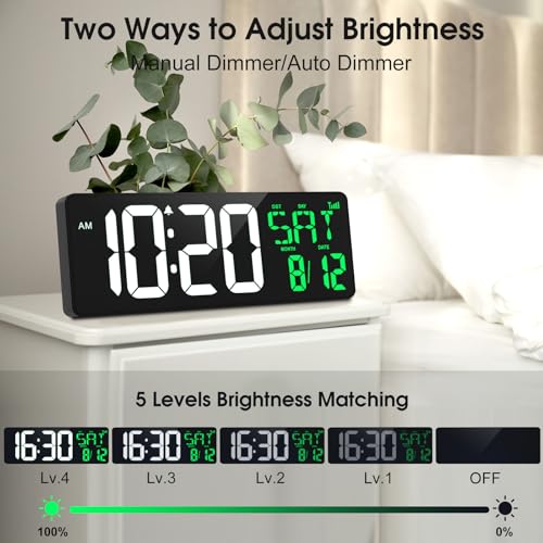 17 Inch Digital Wall Clock with Remote N3953