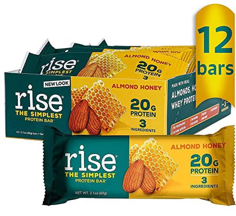 Almond Honey Whey Protein Bars, 20g Protein, 12 Pack S3106