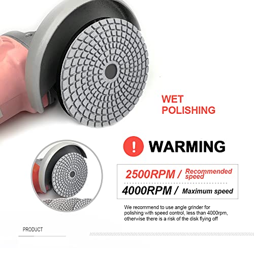 8Pcs 4 Inch Diamond Wet Polishing Pads Grit 50 U988712