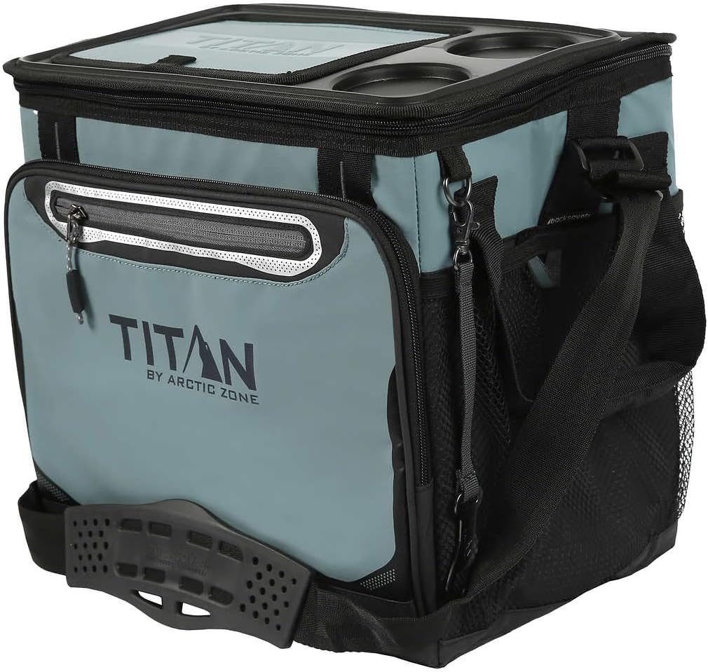 Insulated Leak-Proof Collapsible Cooler Bag, Holds 40 Cans, Teal P12969