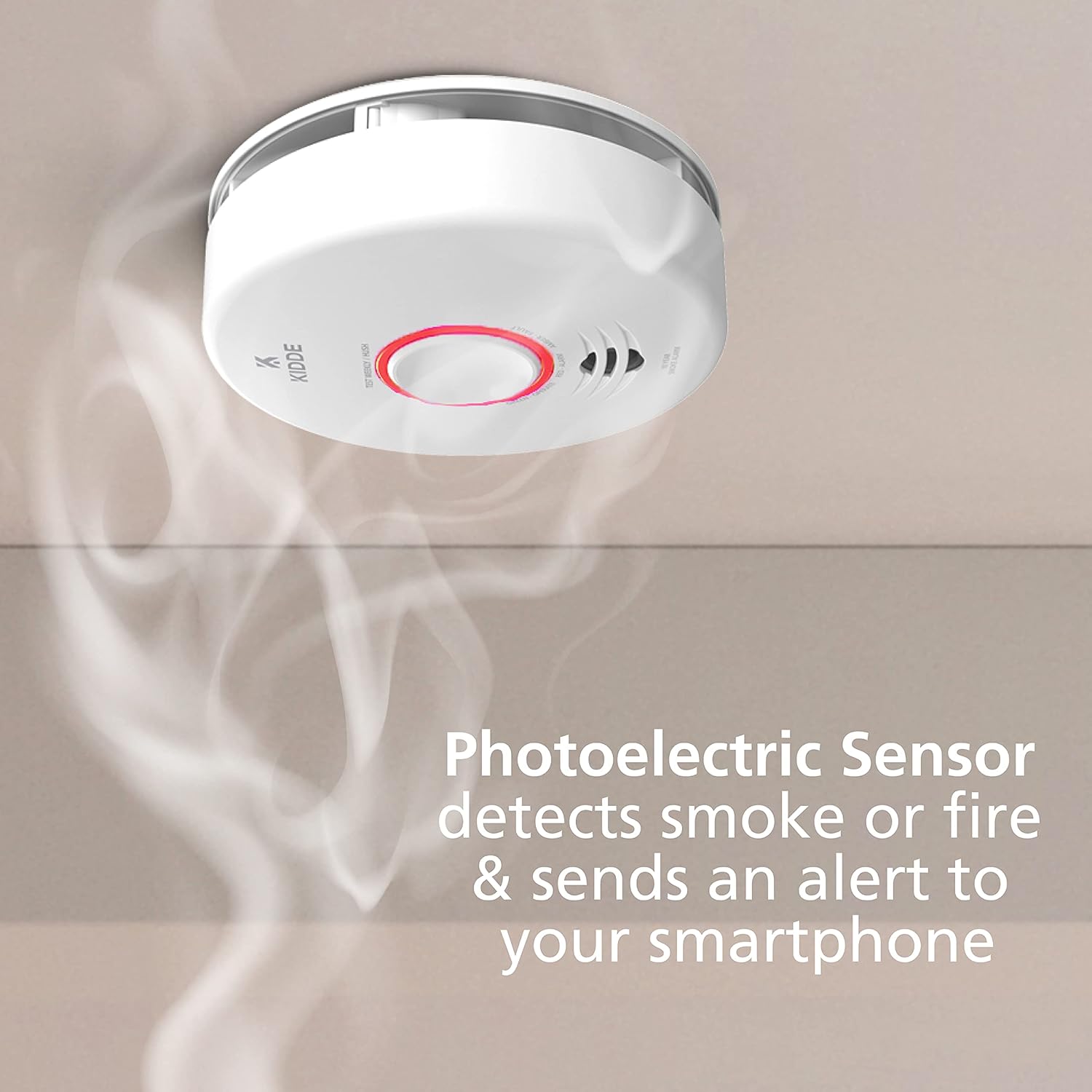 2 Pack Hardwired Smoke Detector with Battery Backup F1029