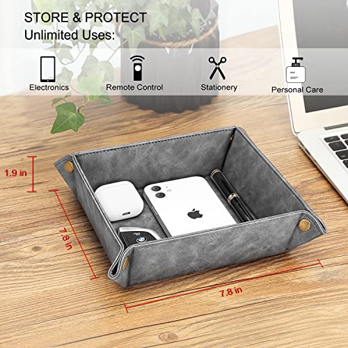 Dark Green PU Leather Valet Tray J974