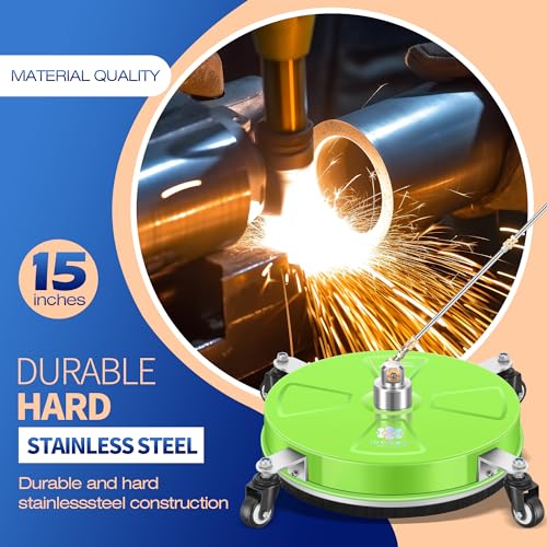 15" Stainless Steel Surface Cleaner with 4 Wheels A3845