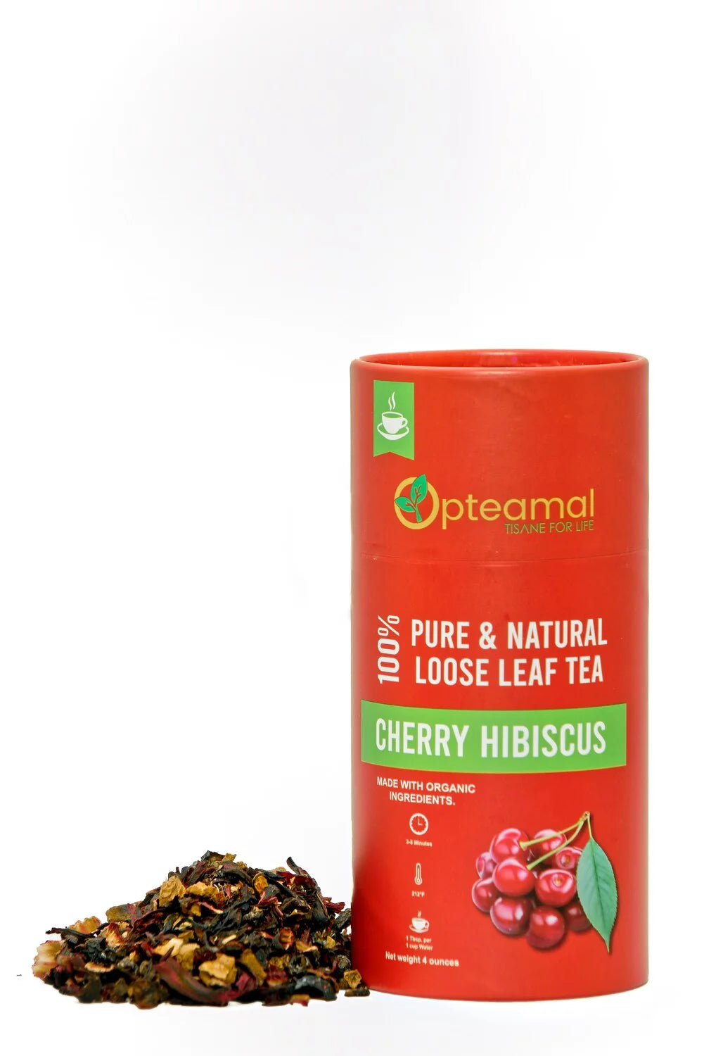 Organic Pure Loose Leaf Cherry Hibiscus Tea, 4oz A511