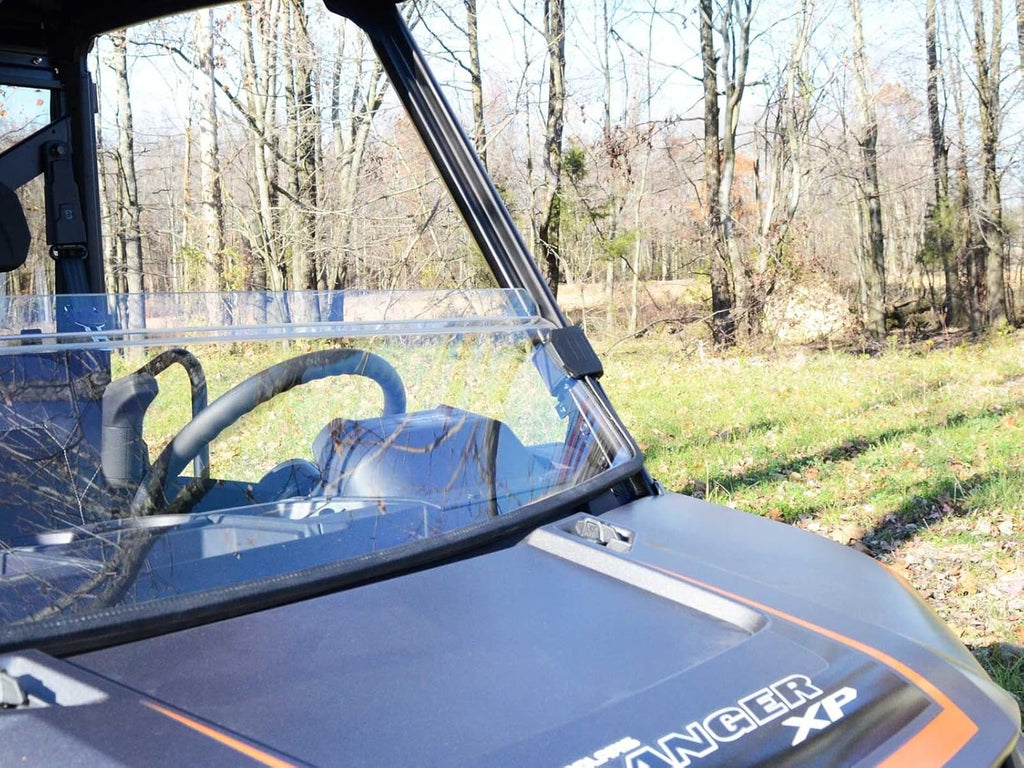 Heavy-Duty Scratch-Resistant Half Windshield 1/4" Thick Clear Polycarbonate W6823
