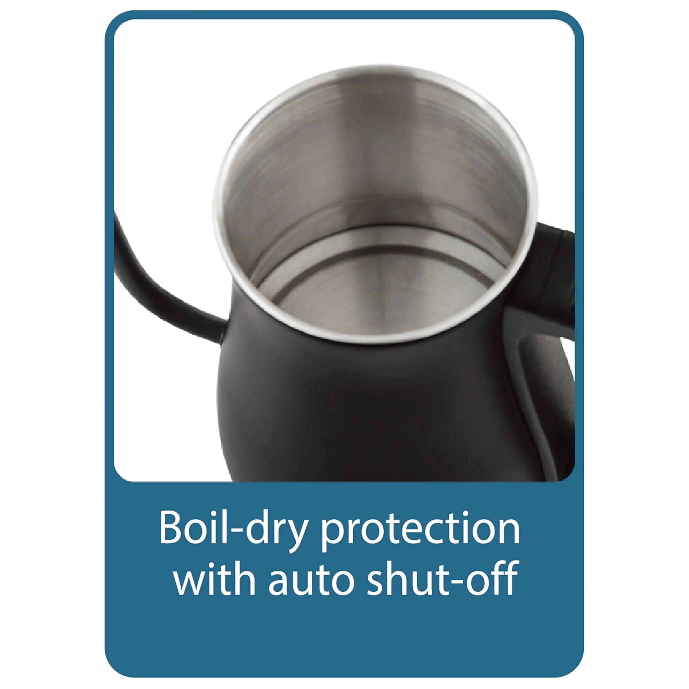 Black 1 Liter Gooseneck Electric Kettle X408935