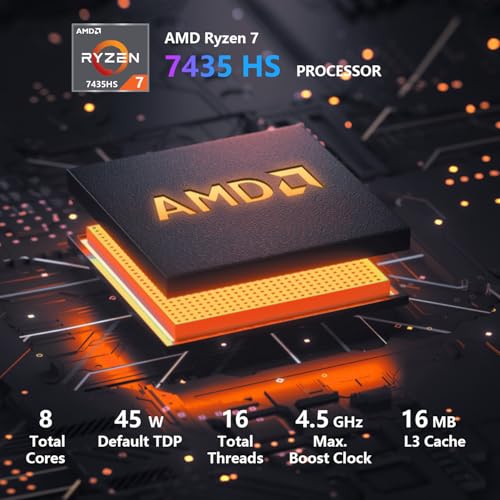 15.6 FHD 144Hz IPS Gaming Laptop with AMD Ryzen 7 7435HS, RTX 4050, 32GB DDR5, 1TB SSD A747042