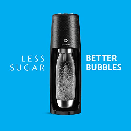 Black Sparkling Water Maker Bundle with CO2 and BPA Free Bottles E684