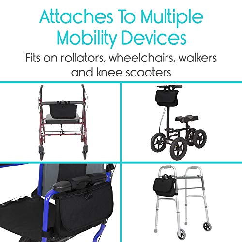 Wheelchair Carry Bag Arm Rest Pouch Side Storage Organizer L225899