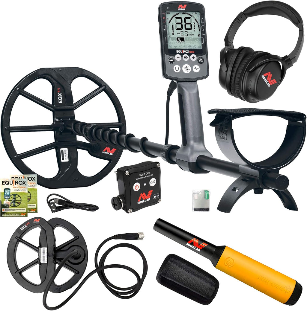 Metal Detector with 6inch Coil and Pro Find 20 Pinpointer V645