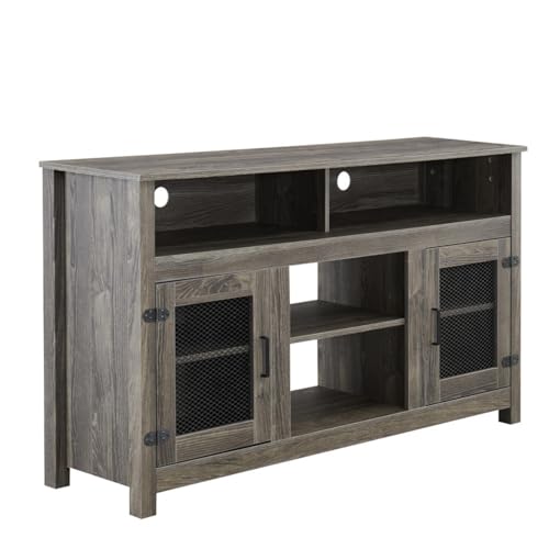Grey Fireplace TV Stand with Electric Fireplace for TVs up to 65" Q83065
