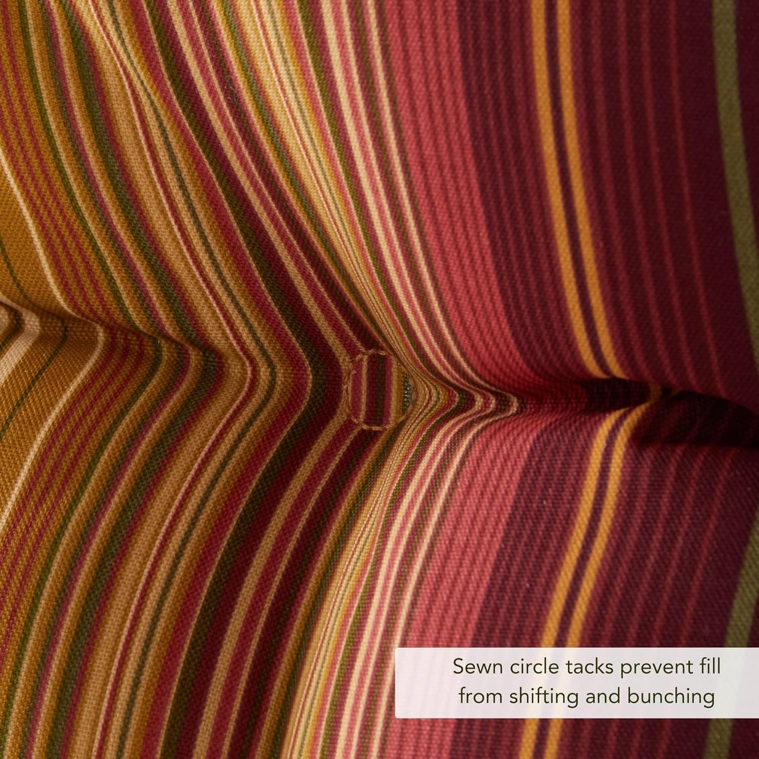 Outdoor 44 x 22-inch High Back Chair Cushion, Set of 2, Cinnamon Stripe A44092