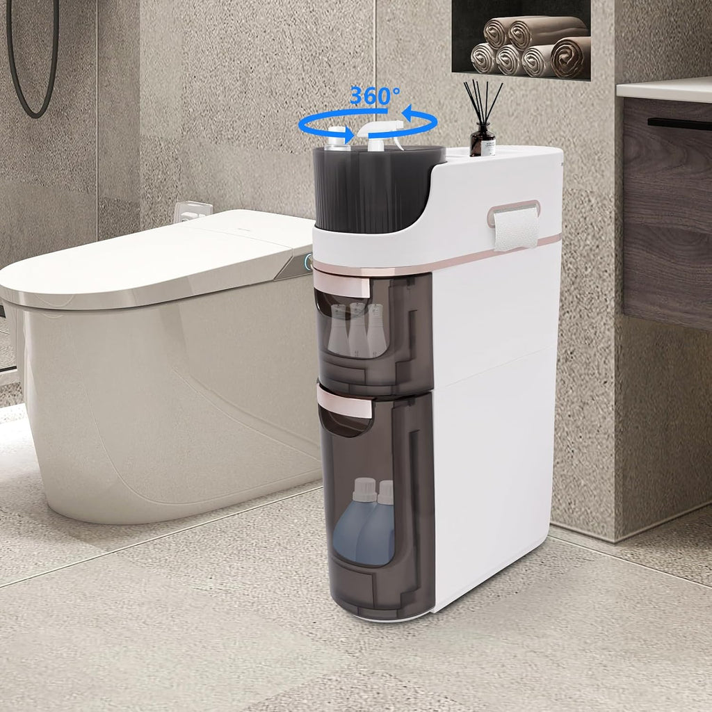 Tall Narrow Storage Cabinet with Drawers N692